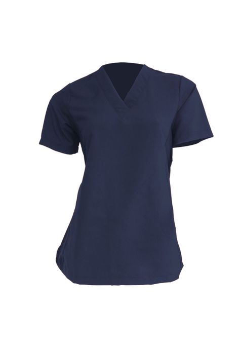 Polera Mujer Azul Mike's Antifluido Uniformes Clínicos-0