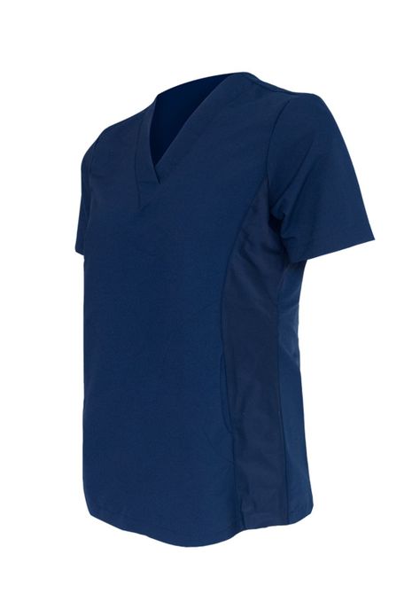 Polera Mujer Azul Mike's Antifluido Uniformes Clínicos-4