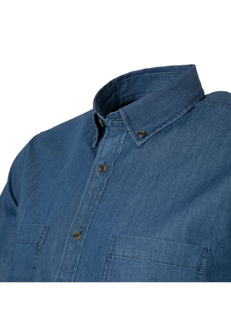 Camisa Denim 2 Bolsillos Hombre M/l Mike`s-3