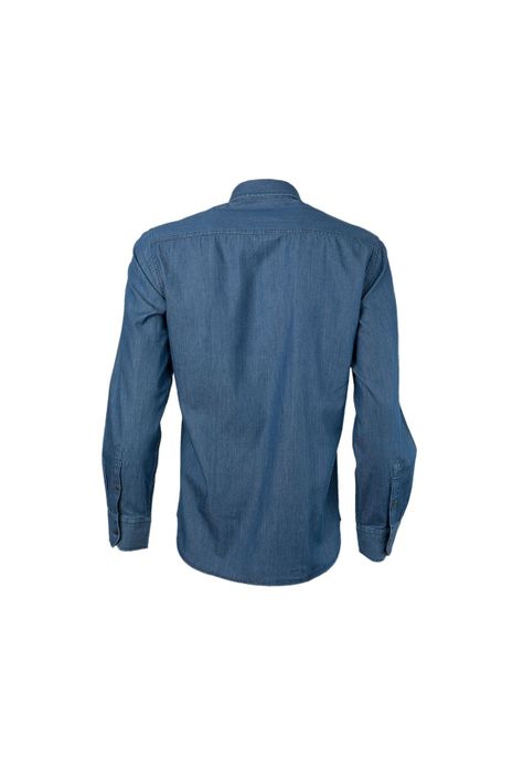 Camisa Denim 2 Bolsillos Hombre M/l Mike`s-4