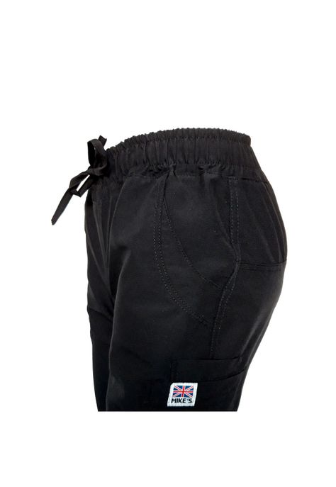 Pantalón Mujer Negro Mike's Antifluido Uniformes Clínicos-2
