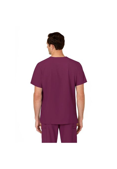 Polera Clínica Hombre Wonderwink 6355 Burdeo-2