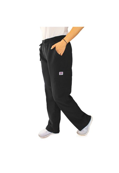 Pantalón Mujer Negro Mike's Antifluido Uniformes Clínicos-0