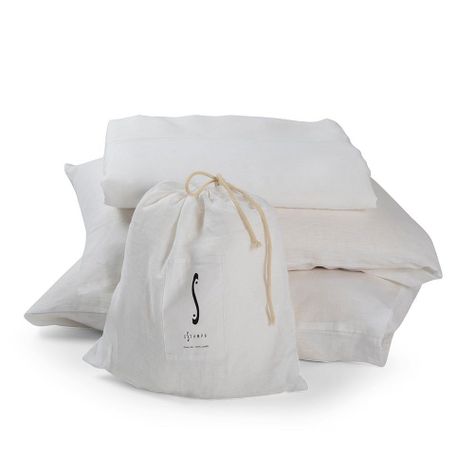 JUEGO DE SABANAS LINO BLANCO KING-0