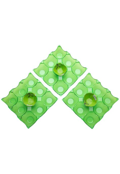 Set de 3 bandejas para huevos verde-0