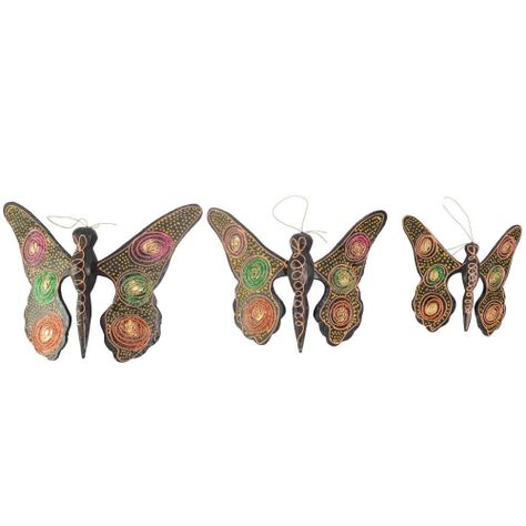 SET TRES MARIPOSAS MADERA-0