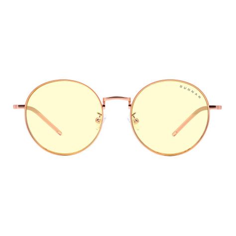 Lentes lectura y PC Con filtro azul Gunnar Ellipse Rose Gold Amber 65% Filtro luz azul-1