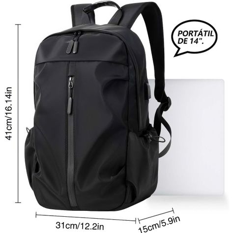  Mochila Notebook Nomad Tech 20-35 Litros USB Viajes y Oficina-5