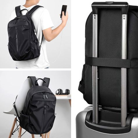  Mochila Notebook Nomad Tech 20-35 Litros USB Viajes y Oficina-6