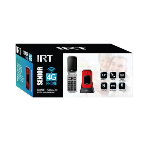 Teléfono Irt Senior 4g S O S Para Adulto Mayor Almeja 330n-4