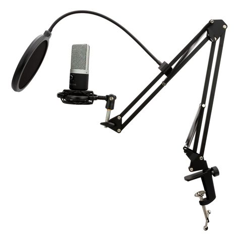 Micrófono Fifine T670 Condensador Cardioide Negro plata-0