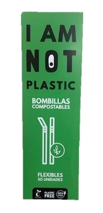 Bombillas Compostables (punta Flexible) - 50 Unidades.-0