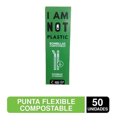 Bombillas Compostables (punta Flexible) - 50 Unidades.-1