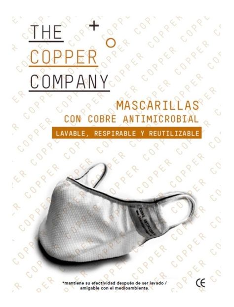 Mascarilla Con Partículas De Cobre (antimicrobial) - Talla M-1