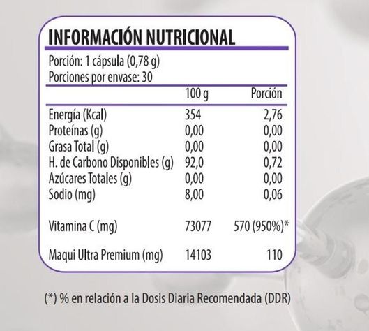 Qi Max - Maqui Ultra Premium + Vitamina C (30 Cápsulas)-1