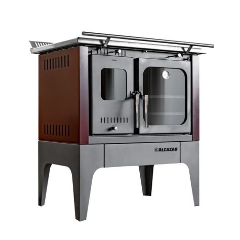 Cocina a Leña Alcazar Europea S800 Burdeo-4