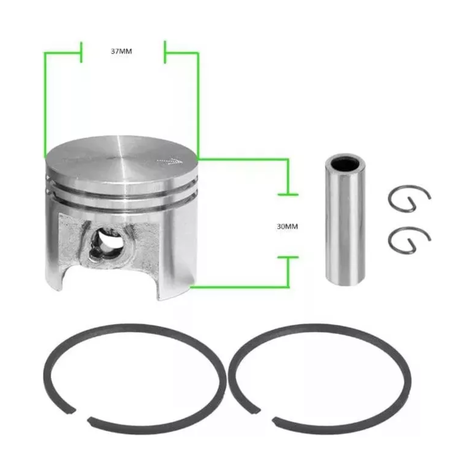 Kit Cilindro Pistón Y Anillos Motosierra Ms170-1