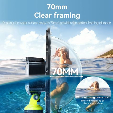 Domo Impermeable para Osmo DJI Action 3 / 4 / 5 Pro - Telesin-2