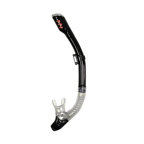 Tubo de Snorkel Negro para Buceo Flexible-0