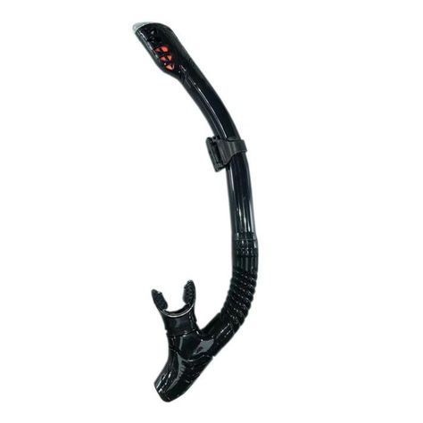 Tubo de Snorkel Negro para Buceo Flexible-1