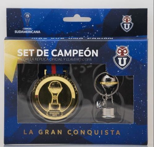 Set  Medalla Conmemorativa + Llavero 3D Copa Sudamericana 2011 - U de Chile Oficial-0