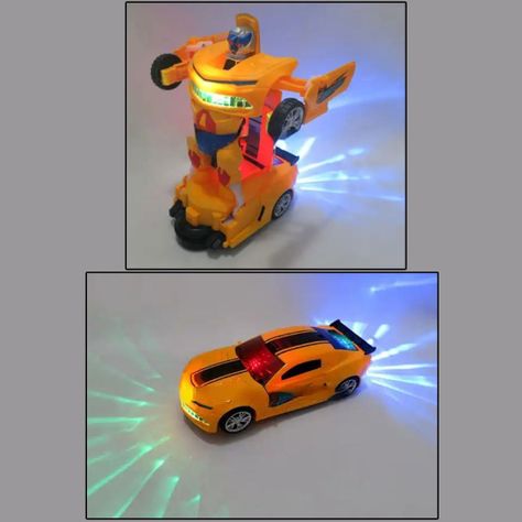 Auto Robot Transformers Con Luz, Sonido y Movimiento-2