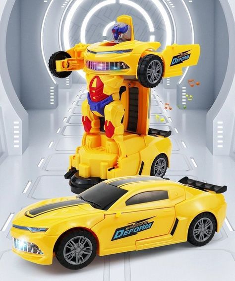 Auto Robot Transformers Con Luz, Sonido y Movimiento-3