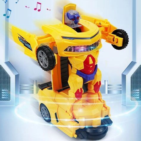 Auto Robot Transformers Con Luz, Sonido y Movimiento-4