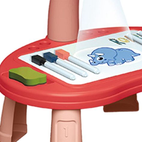 Mesa Proyectora y Musical De Dibujo Rosada De Dinosaurio-3