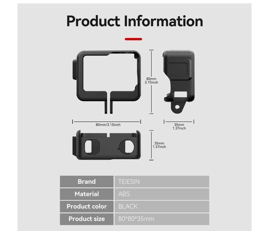 Carcasa Abierta o Frame para Insta360 Ace - Telesin-4
