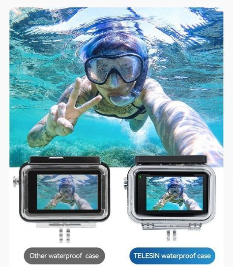 Carcasa Sumergible Compatible Para Dji Osmo Action 3 / 4 / 5 Pro Telesin-2