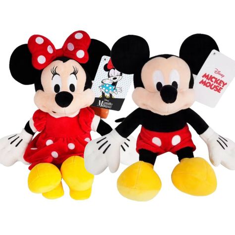 Set Mickey Mouse y Minnie mouse de Peluche de 34 Cm-0
