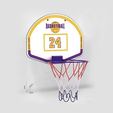 Aro de Basquetbol con Pelota + Bombín para Niños-3