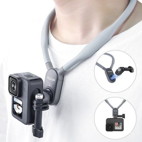 Soporte Cuello Magnetico para Cámaras Gopro u otras - Telesin-1