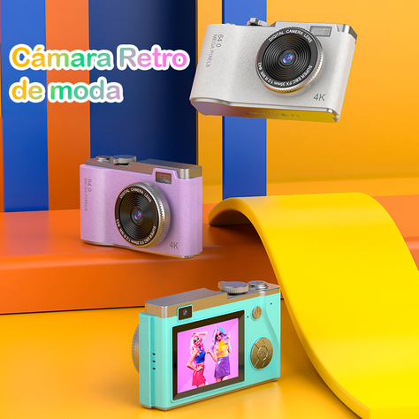 Cámara Retro Moda Digital 4K 64MP 16X para Niños y Adultos-3