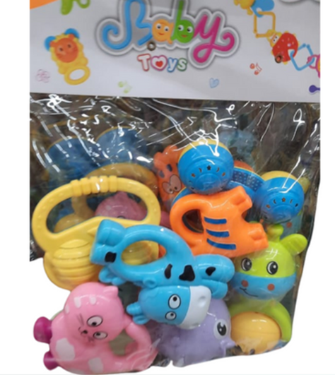 Set de 8 Cascabeles para Bebé - Colores y Sonidos Divertidos-0