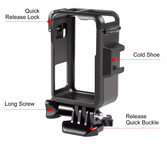 Carcasa Abierta o Frame para DJI Osmo Action 3-4-5 Pro-3