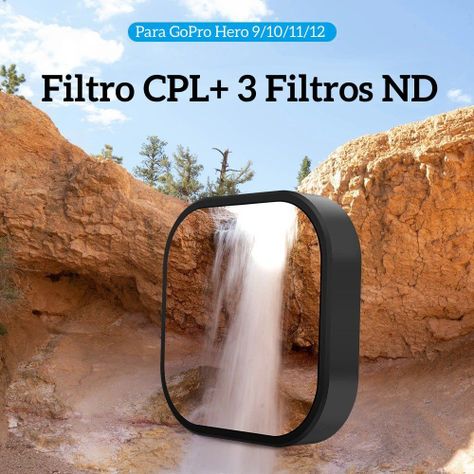 Pack 4 Filtros para GoPro Hero 9/10/11/12 - CLP/ND64/32/16-4