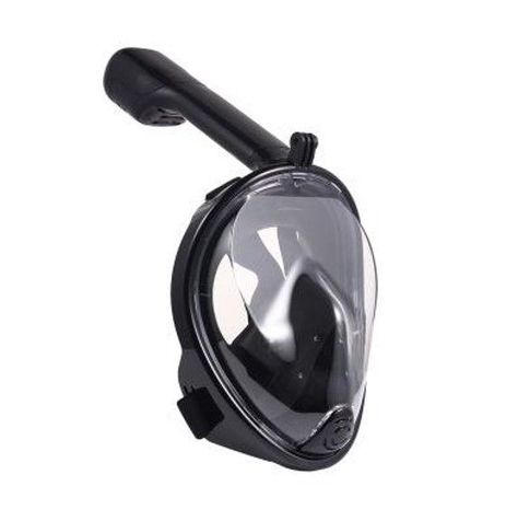 Mascara Snorkel de Buceo con Base para Cámaras- Negra-0