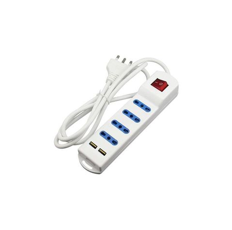 Alargador Zapatilla de 4 Tomas y 2 Usb 1. 5 MTS con Switch-1