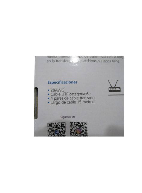 Cable de Red de 15 Metros Categoria 6e.-1
