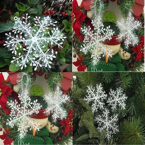 Paquete De Adornos Navideños De Copo De Nieve De 6 Unid-3