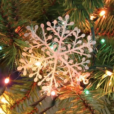 Paquete De Adornos Navideños De Copo De Nieve De 6 Unid-6