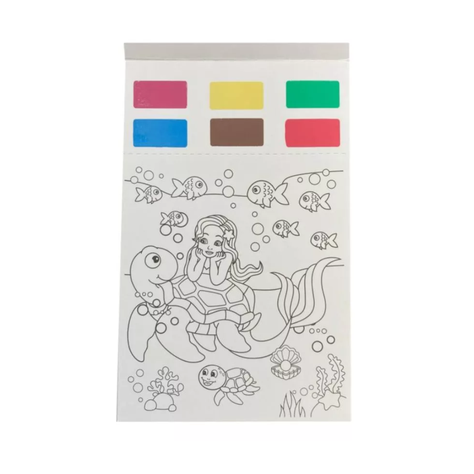 Libro Colorear Pincel Libro Pintar Sirena Dibujar Divertidos-3