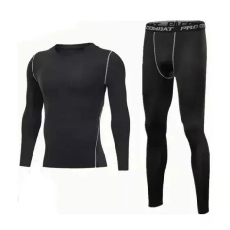 Primera Capa Deportiva Ropa Hombre - Negro-0