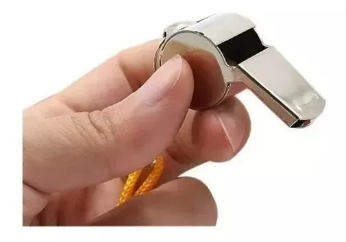 Silbato Metálico Con Cuerda Pito Deporte, Protesta, Juegos-7