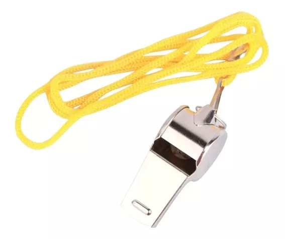 Silbato Metálico Con Cuerda Pito Deporte, Protesta, Juegos-1