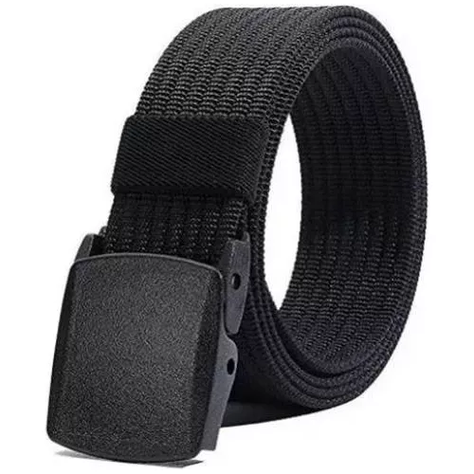 Cinturón Nailon Lona Hebilla Plástico Para Hombre-0