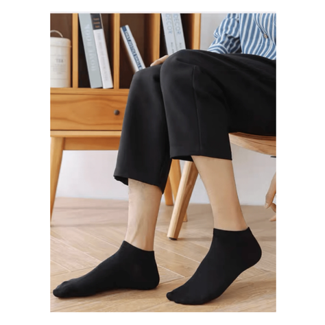 Pack 4 Pares Calcetines Largos Negros Lisos-2