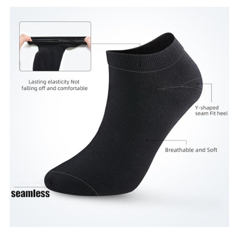 Pack 4 Pares Calcetines Largos Negros Lisos-5
